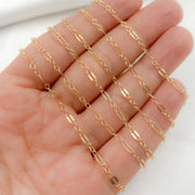 1175-1125GF. 14K Gold-Filled Flat Marina and Cable Links Chain